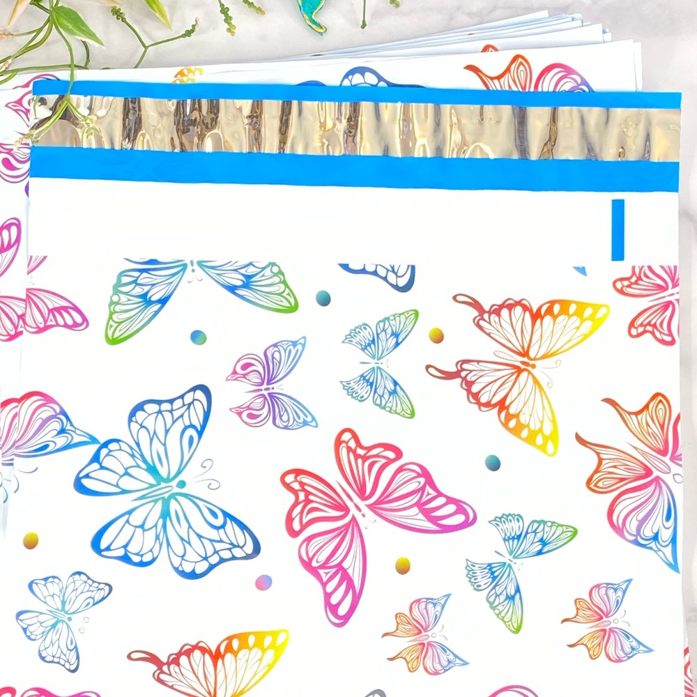 25 10X13 Rainbow Butterfly Poly Mailers PRICE FIRM - Picture 5 of 5